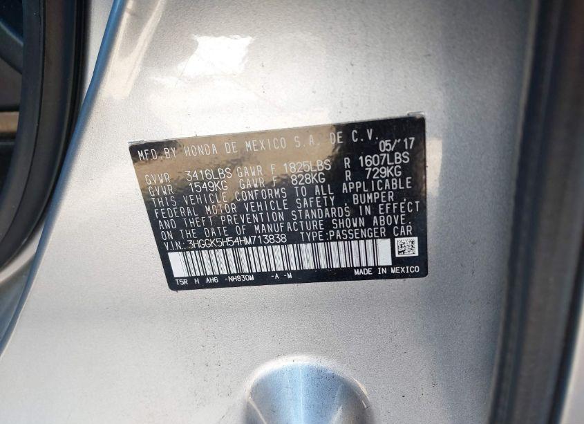 Photo 9 of 2017 Honda Fit LX (VIN 3HGGK5H54HM713838)