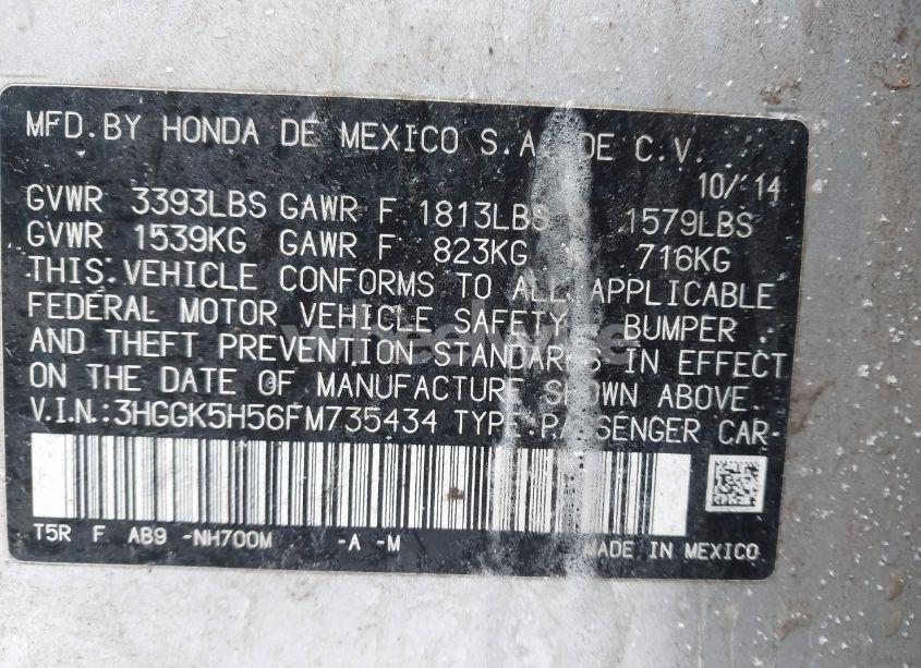 Photo 9 of 2015 Honda Fit LX (VIN 3HGGK5H56FM735434)