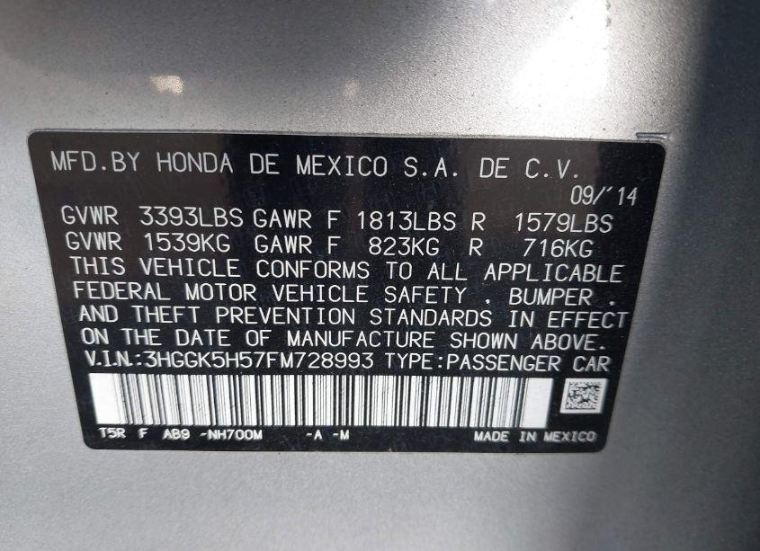 Photo 9 of 2015 Honda Fit LX (VIN 3HGGK5H57FM728993)