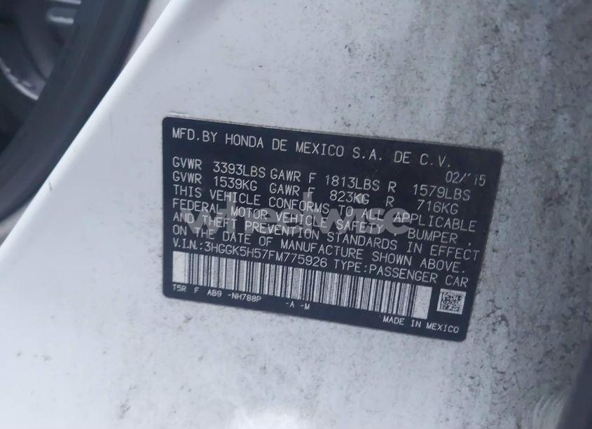 Photo 9 of 2015 Honda Fit LX (VIN 3HGGK5H57FM775926)