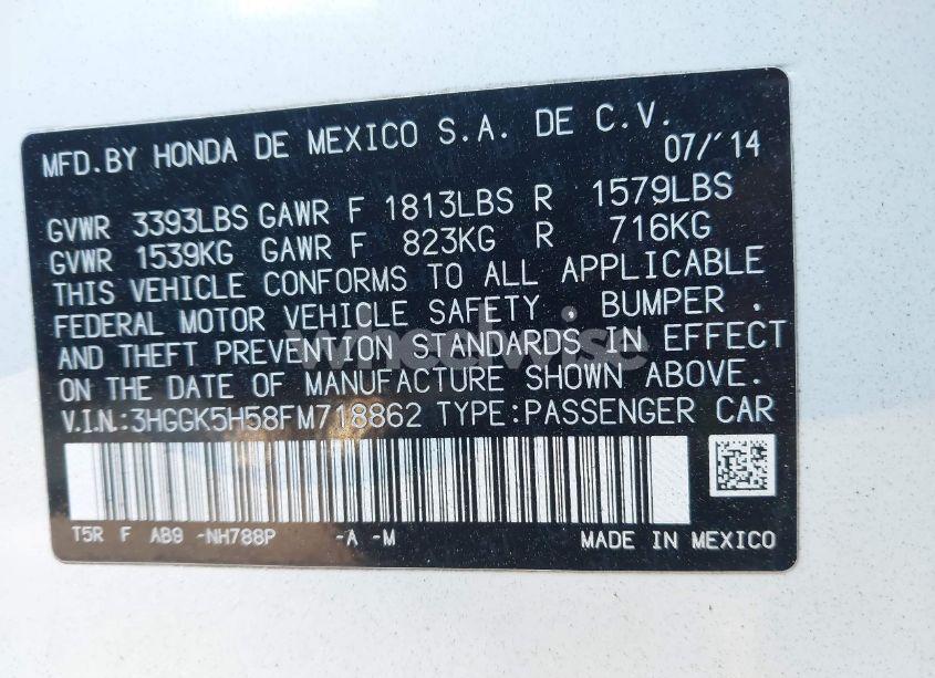 Photo 9 of 2015 Honda Fit LX (VIN 3HGGK5H58FM718862)