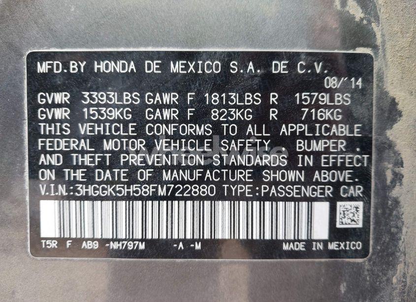 Photo 9 of 2015 Honda Fit LX (VIN 3HGGK5H58FM722880)