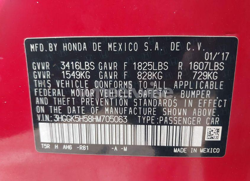 Photo 9 of 2017 Honda Fit LX (VIN 3HGGK5H58HM705063)