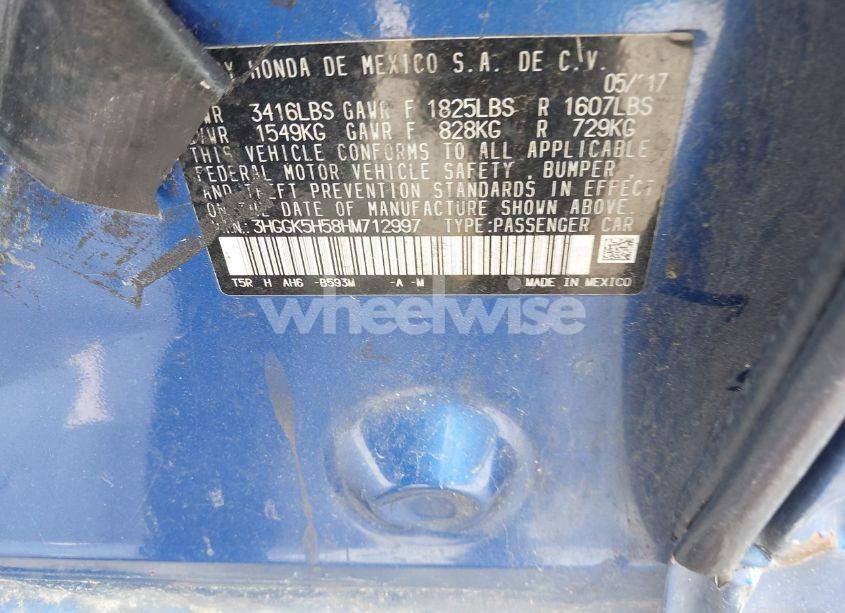 Photo 9 of 2017 Honda Fit LX (VIN 3HGGK5H58HM712997)