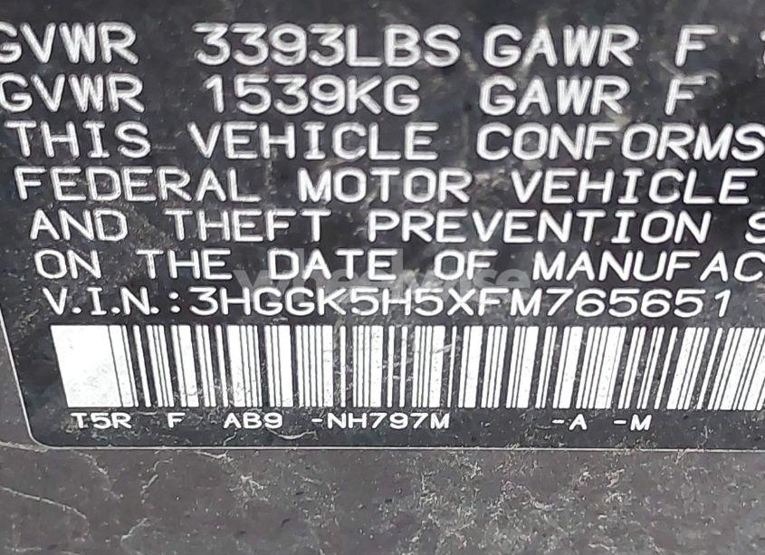 Photo 9 of 2015 Honda Fit LX (VIN 3HGGK5H5XFM765651)