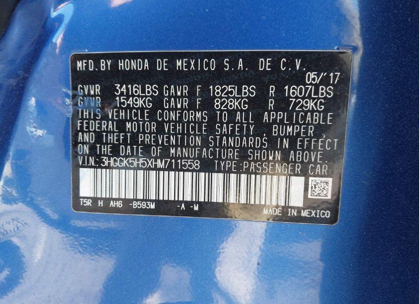 Photo 9 of 2017 Honda Fit LX (VIN 3HGGK5H5XHM711558)