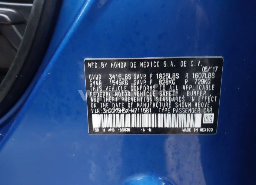 Photo 9 of 2017 Honda Fit LX (VIN 3HGGK5H5XHM711561)