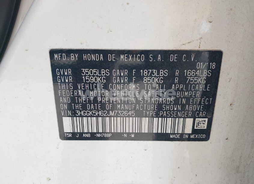 Photo 9 of 2018 Honda Fit SPORT (VIN 3HGGK5H62JM732645)