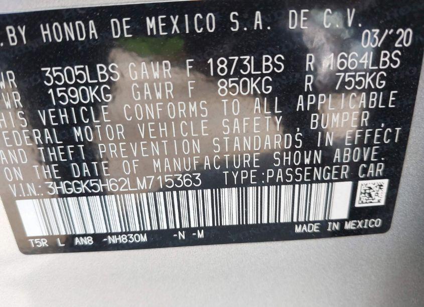 Photo 9 of 2020 Honda Fit SPORT (VIN 3HGGK5H62LM715363)