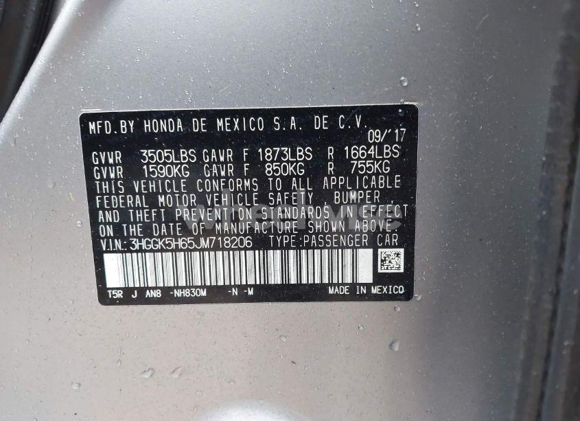 Photo 9 of 2018 Honda Fit SPORT (VIN 3HGGK5H65JM718206)