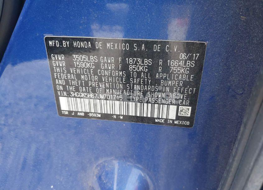 Photo 9 of 2018 Honda Fit SPORT (VIN 3HGGK5H67JM701715)