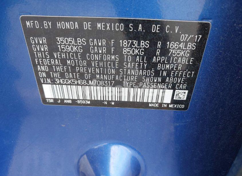 Photo 9 of 2018 Honda Fit SPORT (VIN 3HGGK5H68JM708317)