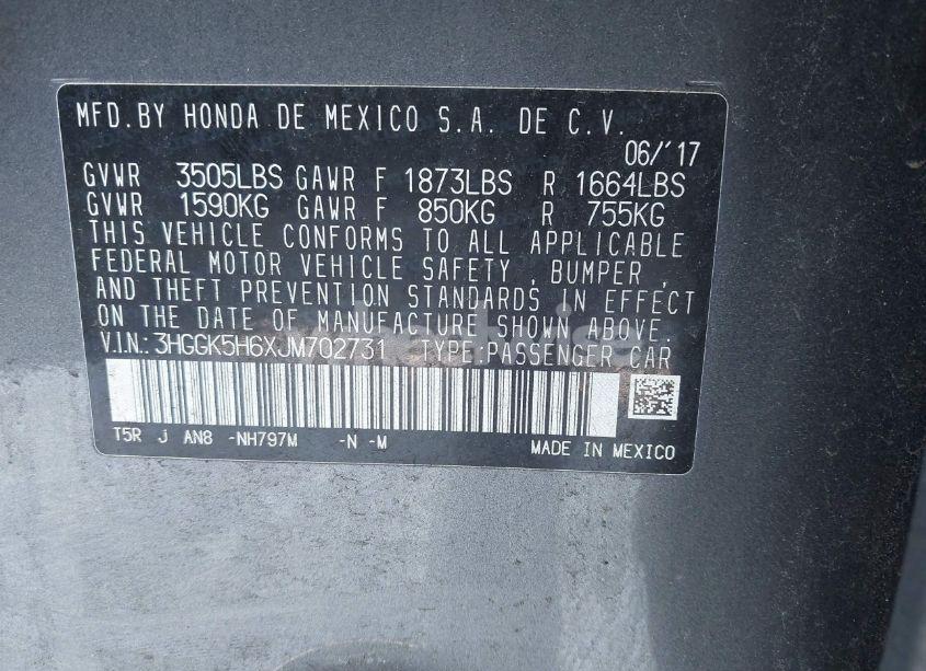 Photo 9 of 2018 Honda Fit SPORT (VIN 3HGGK5H6XJM702731)