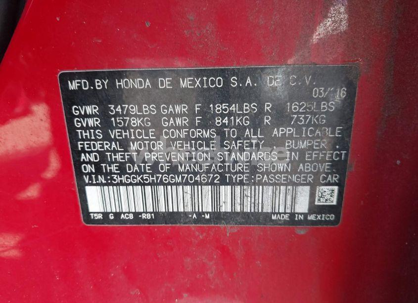 Photo 9 of 2016 Honda Fit EX (VIN 3HGGK5H76GM704672)