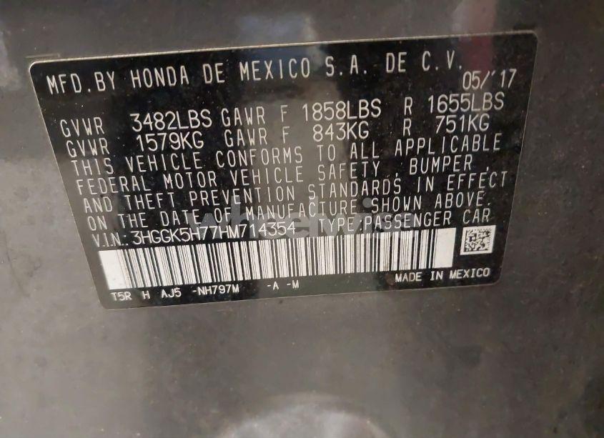 Photo 9 of 2017 Honda Fit EX (VIN 3HGGK5H77HM714354)