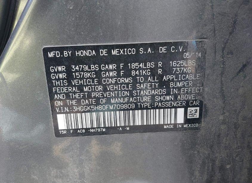 Photo 9 of 2015 Honda Fit EX/EX-L (VIN 3HGGK5H80FM709809)