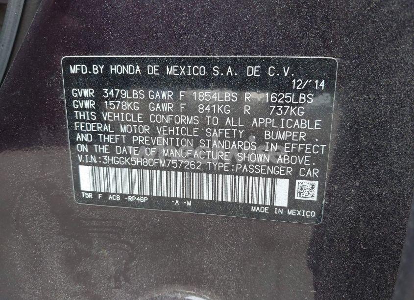 Photo 9 of 2015 Honda Fit EX/EX-L (VIN 3HGGK5H80FM757262)