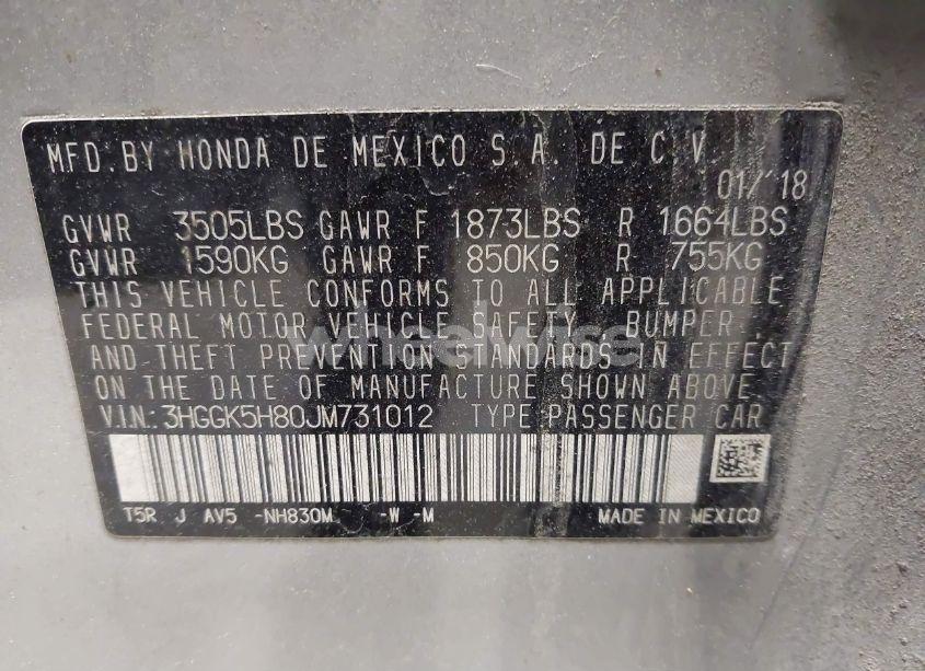 Photo 9 of 2018 Honda Fit EX (VIN 3HGGK5H80JM731012)