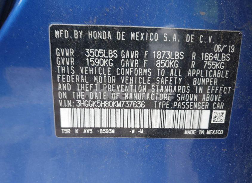 Photo 9 of 2019 Honda Fit EX (VIN 3HGGK5H80KM737636)