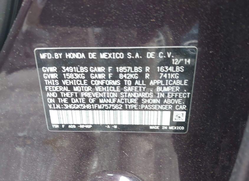 Photo 9 of 2015 Honda Fit EX/EX-L (VIN 3HGGK5H81FM757562)