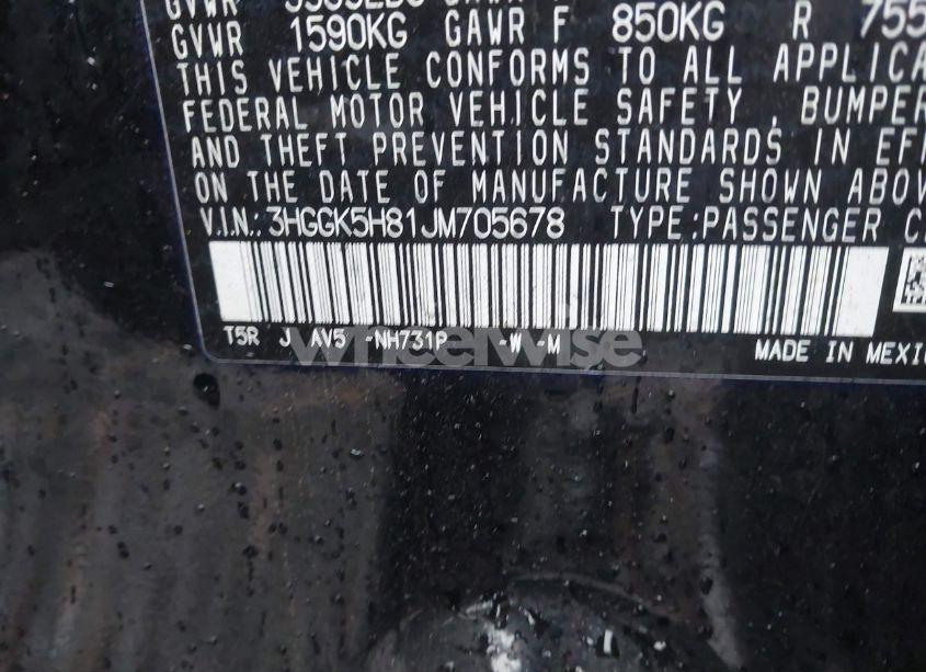 Photo 9 of 2018 Honda Fit EX (VIN 3HGGK5H81JM705678)