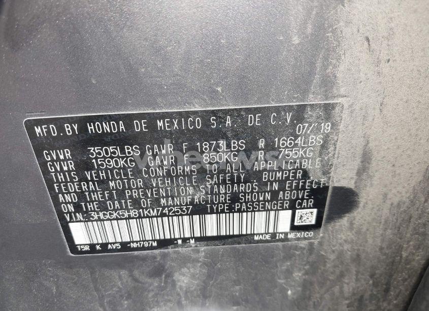 Photo 9 of 2019 Honda Fit EX (VIN 3HGGK5H81KM742537)