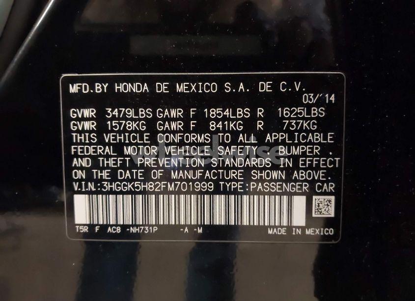 Photo 9 of 2015 Honda Fit EX/EX-L (VIN 3HGGK5H82FM701999)