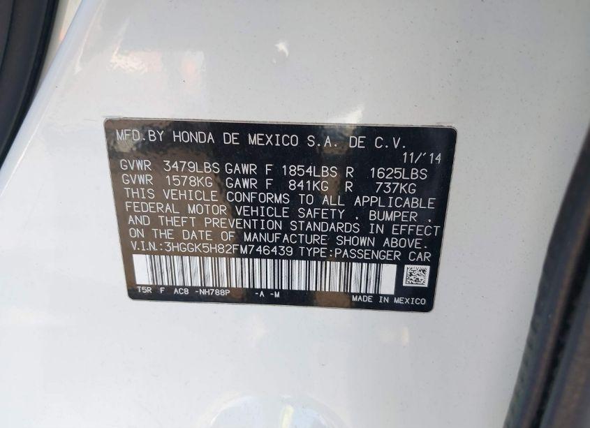 Photo 9 of 2015 Honda Fit EX/EX-L (VIN 3HGGK5H82FM746439)