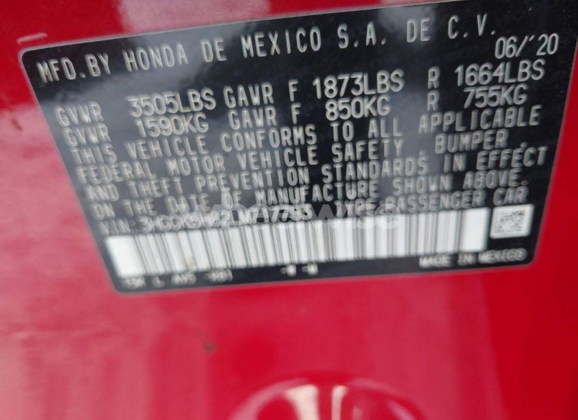 Photo 9 of 2020 Honda Fit EX (VIN 3HGGK5H82LM717793)