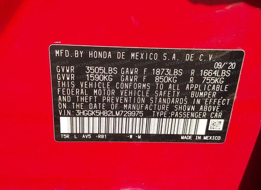 Photo 9 of 2020 Honda Fit EX (VIN 3HGGK5H82LM729975)