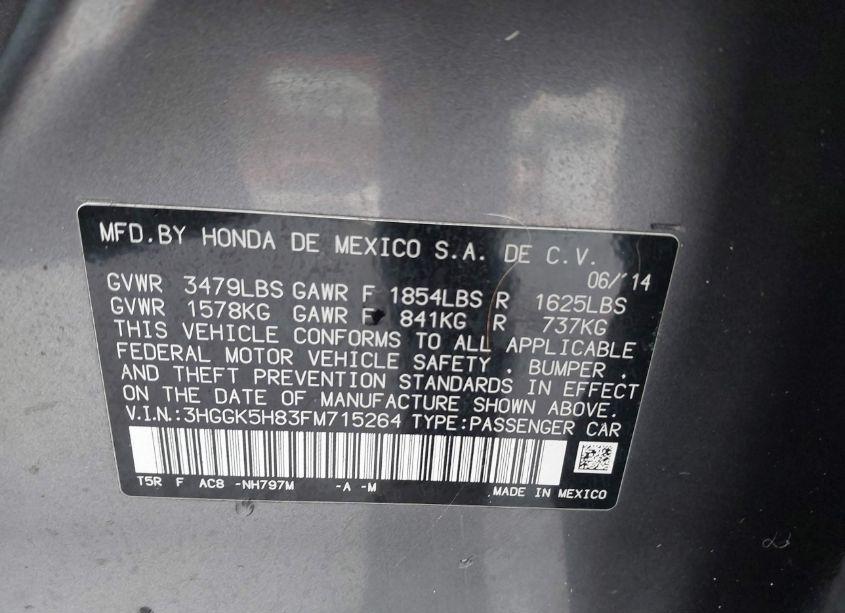 Photo 9 of 2015 Honda Fit EX/EX-L (VIN 3HGGK5H83FM715264)