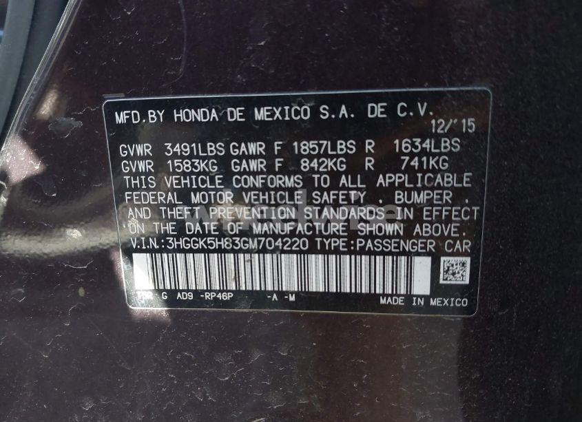 Photo 9 of 2016 Honda Fit EX-L (VIN 3HGGK5H83GM704220)