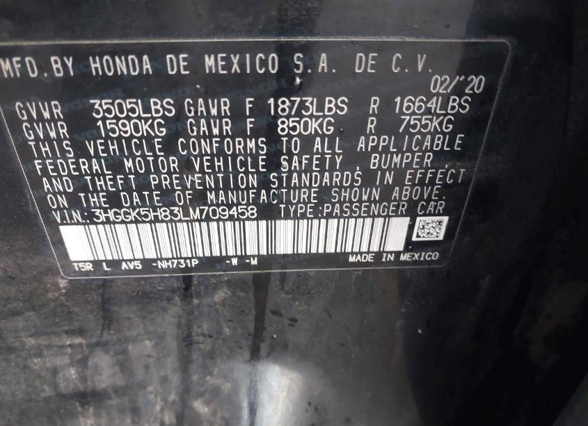 Photo 9 of 2020 Honda Fit EX (VIN 3HGGK5H83LM709458)