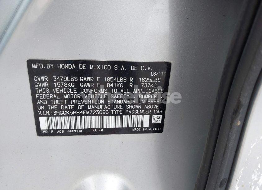 Photo 9 of 2015 Honda Fit EX/EX-L (VIN 3HGGK5H84FM723096)