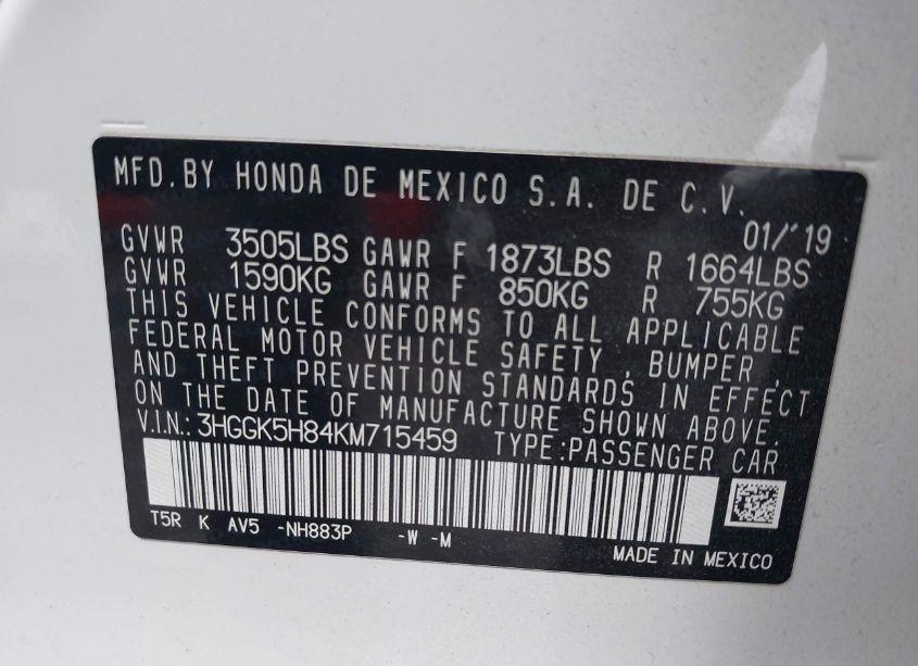 Photo 9 of 2019 Honda Fit EX (VIN 3HGGK5H84KM715459)