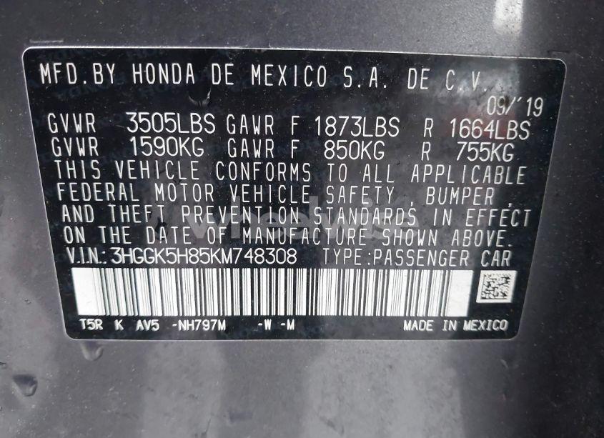 Photo 9 of 2019 Honda Fit EX (VIN 3HGGK5H85KM748308)