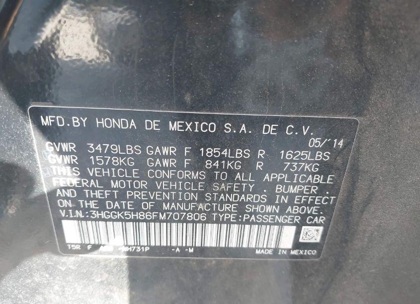 Photo 9 of 2015 Honda Fit EX/EX-L (VIN 3HGGK5H86FM707806)