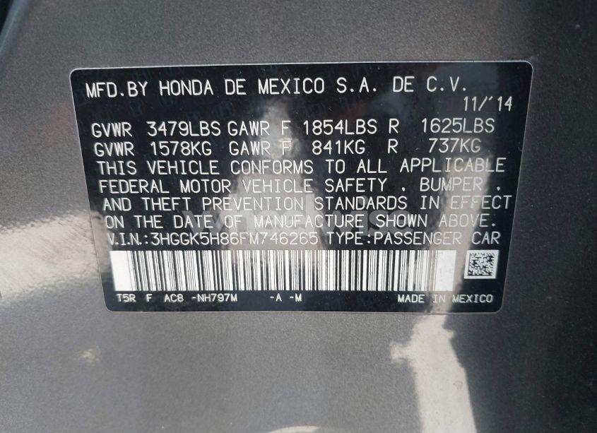 Photo 9 of 2015 Honda Fit EX/EX-L (VIN 3HGGK5H86FM746265)