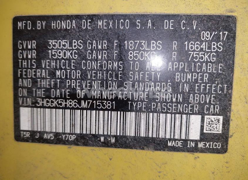 Photo 9 of 2018 Honda Fit EX (VIN 3HGGK5H86JM715381)