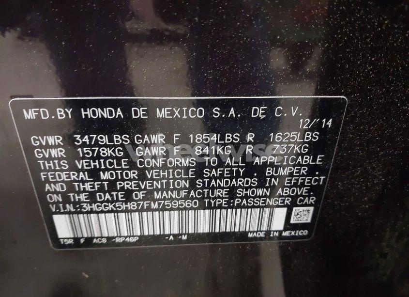 Photo 9 of 2015 Honda Fit EX/EX-L (VIN 3HGGK5H87FM759560)