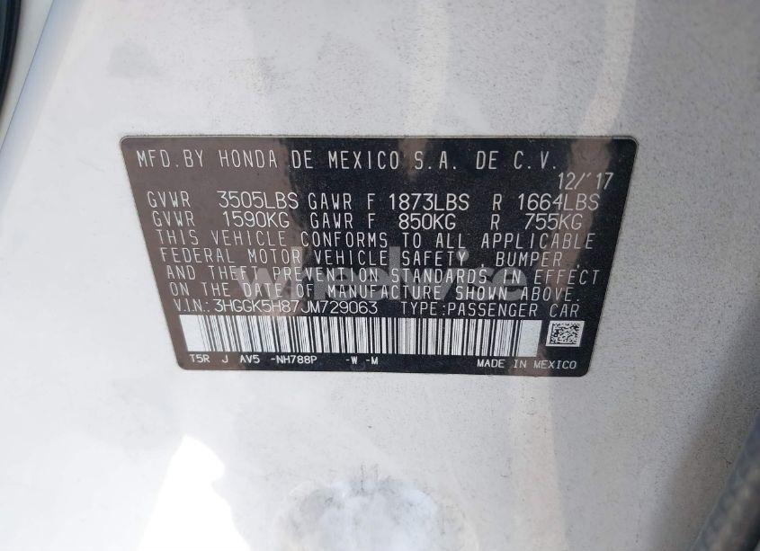 Photo 9 of 2018 Honda Fit EX (VIN 3HGGK5H87JM729063)