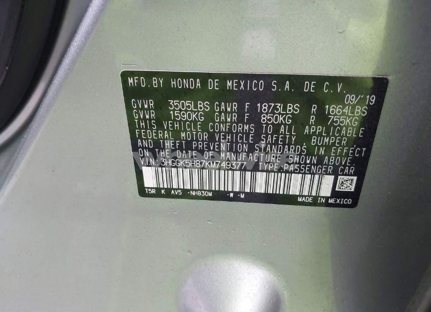 Photo 9 of 2019 Honda Fit EX (VIN 3HGGK5H87KM749377)