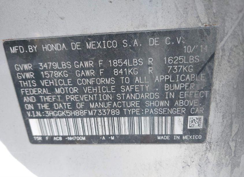 Photo 9 of 2015 Honda Fit EX/EX-L (VIN 3HGGK5H88FM733789)