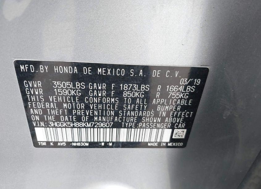 Photo 9 of 2019 Honda Fit EX (VIN 3HGGK5H88KM729607)