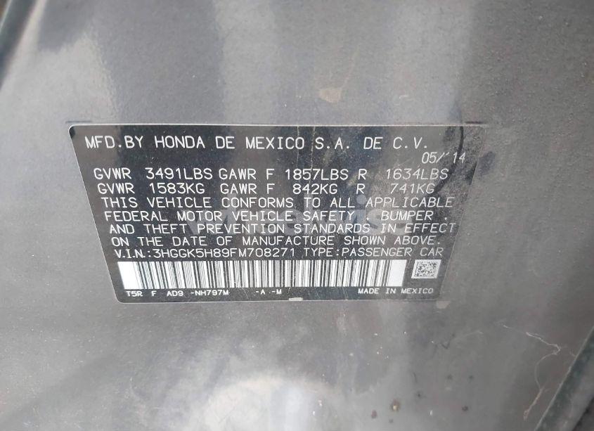 Photo 9 of 2015 Honda Fit EX/EX-L (VIN 3HGGK5H89FM708271)