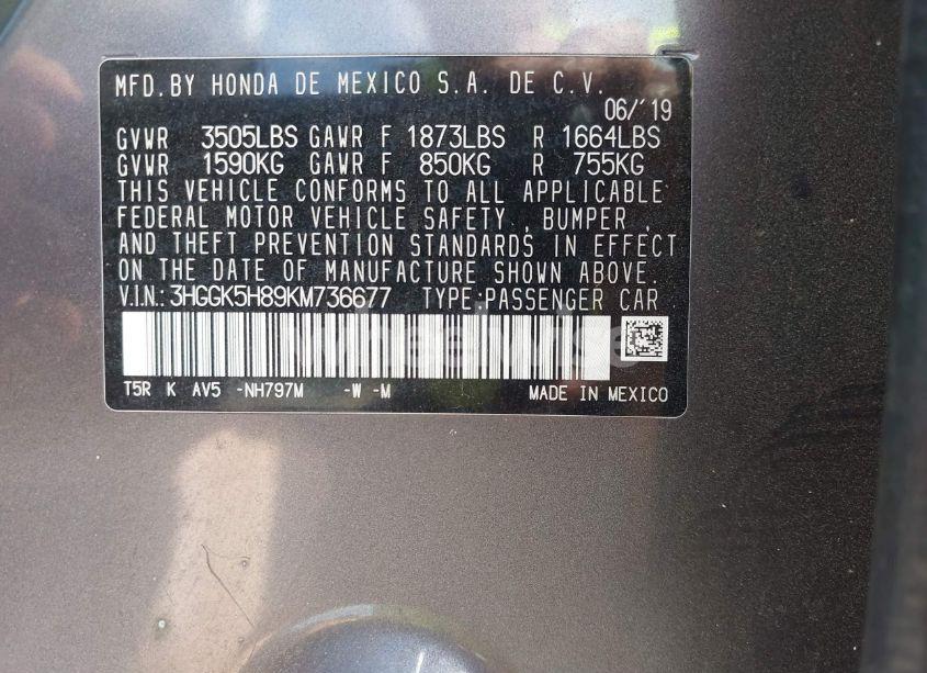 Photo 9 of 2019 Honda Fit EX (VIN 3HGGK5H89KM736677)