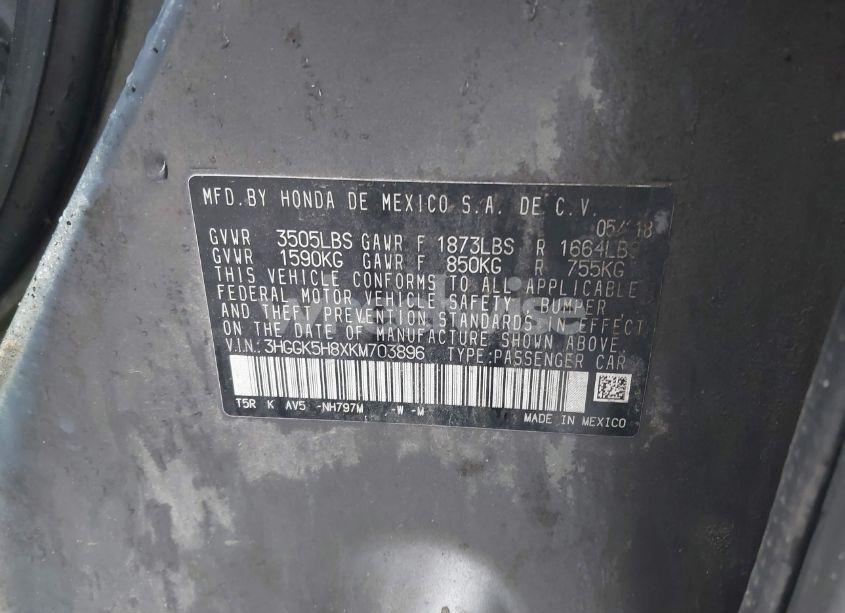 Photo 9 of 2019 Honda Fit EX (VIN 3HGGK5H8XKM703896)