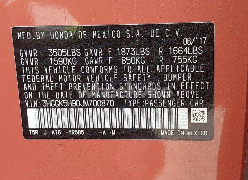 Photo 9 of 2018 Honda Fit EX-L (VIN 3HGGK5H90JM700870)