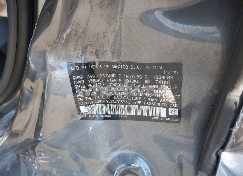 Photo 9 of 2016 Honda Fit EX-L (VIN 3HGGK5H92GM703746)