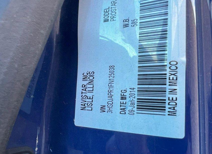 Photo 9 of 2015 International Prostar N/A (VIN 3HSDJAPR1FN125038)